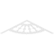 Ekena Millwork Pitch Classic Wagon Wheel Architectural Grade PVC Gable Pediment, 60"W x 15"H x 1"P (6/12) GPP060X015X100CWW - alternate 2